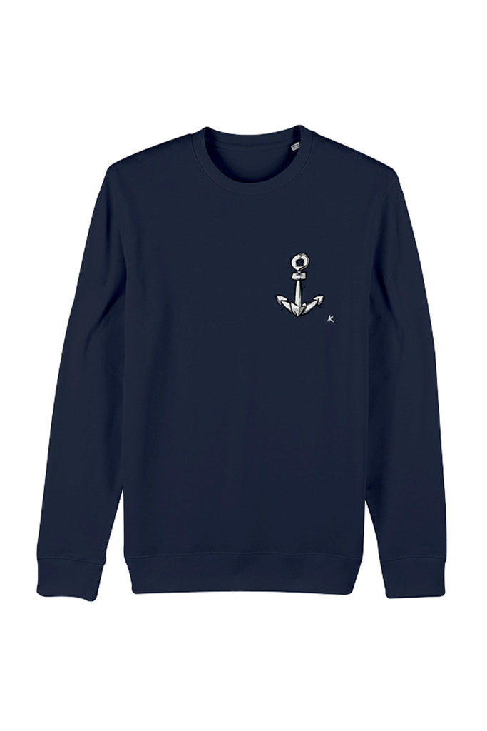 sweat navy col rond