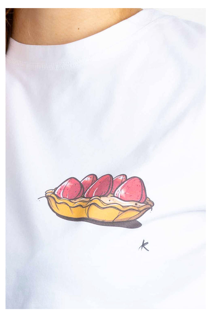tshirt blanc fraise made in france